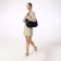 Load bag with a zipper, textura, large size, black color