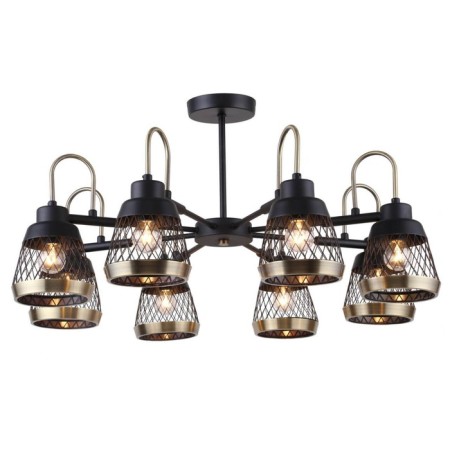 Entresol chandelier, 8x40W E14, black color-2