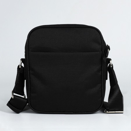 Male bag over the shoulder, Textura, artificial leather, black color-1