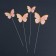 Set for decorating the cake "Butterflies" 10 pcs., Pink color