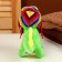 Soft toy "Dragon", in a multi-colored hat-earflame, 16 cm, green color
