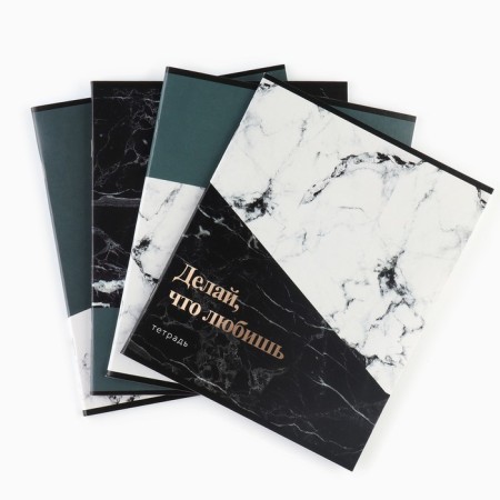 Notebook A5, 36 liters on the clip internal block No. 1 MIX “September 1: marble. Phrases "-1