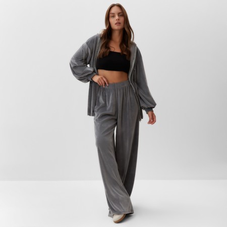 Women's costume (sweatshirt and trousers) KAFTAN PLUSHY p. 44-46, gray