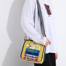 Bag Cross-Bodi with a zipper, yellow color