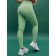 Sports women's leggings, size s, green color