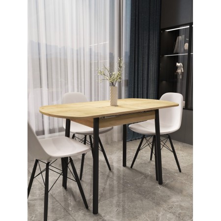 Callie table, 600x900x780/1200mm, oak craft gold-1