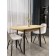 Callie table, 600x900x780/1200mm, oak craft gold