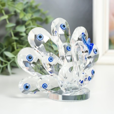 Souvenir Glass "Peacock with the eyes from the evil eye" 7x13x10.5 cm