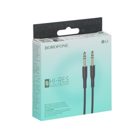 Audio Borofone BL1, Jack 3.5 mm (M) -Jack 3.5 mm (M), TPE braid, 1 m, black-5