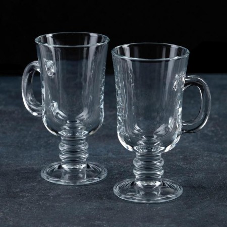 A set of glass mugs for PUB coffee, 215 ml, 2 pcs