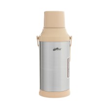 Thermos 3.2 l, with a glass flask, retains heat 12 hours, with a mug, beige