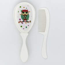 A set of children's combs, 2 pcs., “Owl”, white color