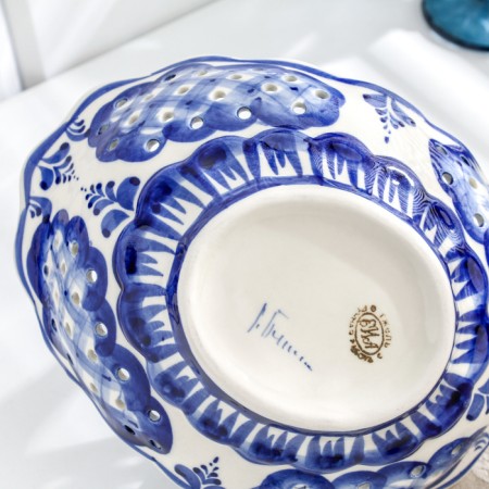 Oval basket, gzhel, porcelain, 16x21 cm-4