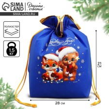 Gift bag “Happy holiday”, 28 x 28 cm +/- 1.5 cm, new year