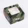 Packaging for 4 cupcakes with a window, "camouflage", 16 x 16 x 10 cm