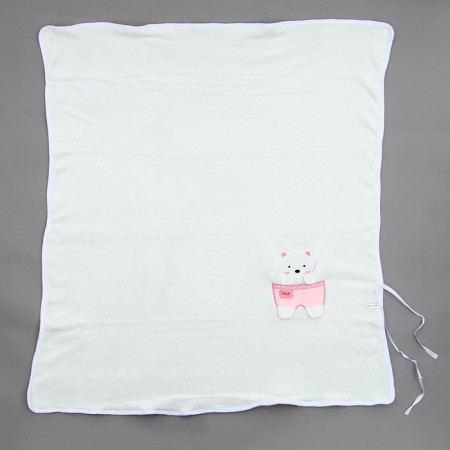 Soft toy-gun "Bear", 20 cm, white color-2