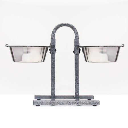 Adjustable multi -level stand 40 cm with 2 bowls of 4 liters-4