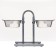 Adjustable multi -level stand 40 cm with 2 bowls of 4 liters
