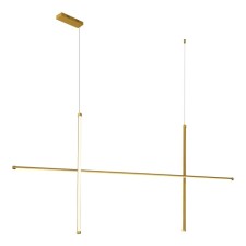Suspension lamp ST LUCE. SL6207.203.50. Retico. 1x50 W, LED, 3000K, 3750 LM, 176x176x200 cm, color matte gold