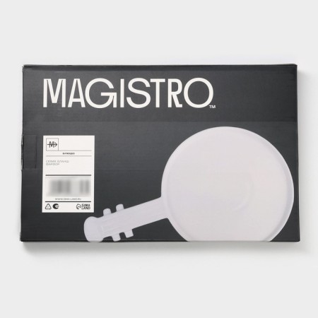 Блюдо для подачи фарфоровое Magistro «Гитара», 34,5×20,7×2 см, цвет белый-4
