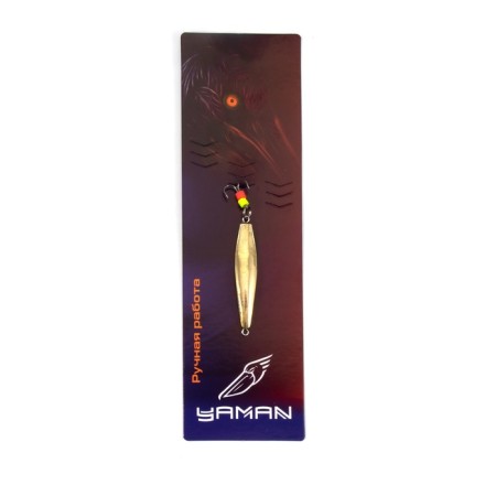 Vertical spinning "Yaman" leech with a tee, size 40 mm, 5.1 g, color nickel-3