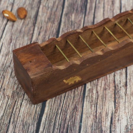 Standing for incense "Elephants" wood25*4*4 cm-1