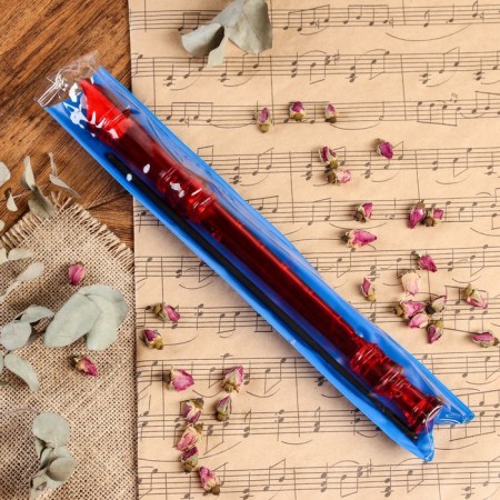 Music Life Blockflate, 8 holes, German system, red-5
