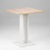 The table dining on one leg Sandro, 650x650x780, white/oak craft gold