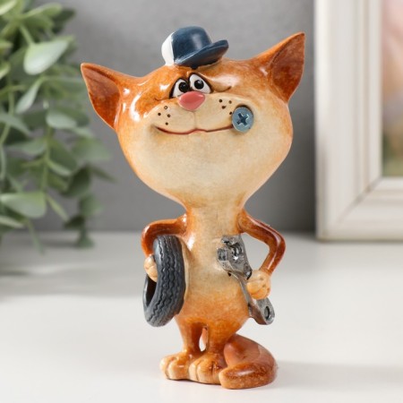 Souvenir Polystone Lak "Cat Tire Monker" 8x5.8x12.8 cm