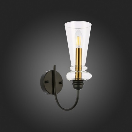 Wall lamp EVOLUCE. Sle112401-01. Rammo. 1x40 W, E14, 10x33 cm, black color-3