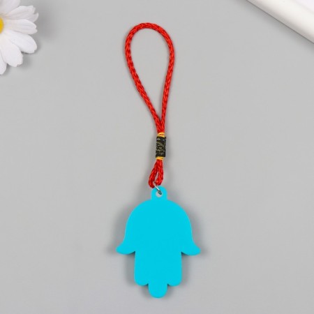 Suspension from the evil eye plastic "Fatima hand" Blue 6.1x4.6 cm-2