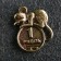 Souvenir "Mouse with a coin of 1 ruble", brass