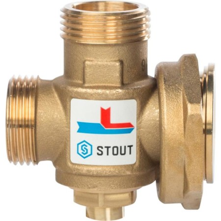 Mixing valve Stout SVM-0050-326005, 1 "x1/2" x1 ", internal/external/internal, 60 ° C-1