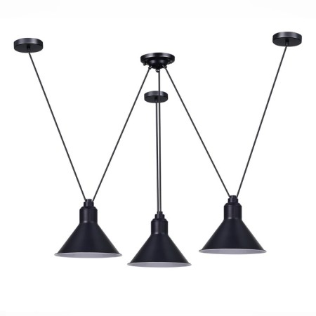 Suspension lamp ST LUCE. SL1804.403.03. Svevo. 3x60 watts, E14, 58x58x17 cm, black color-3
