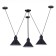 Suspension lamp ST LUCE. SL1804.403.03. Svevo. 3x60 watts, E14, 58x58x17 cm, black color