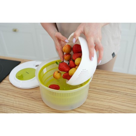 Centrifuga for drying greenery Fresh Cook, 3.7 l, plastic, white-green color-10