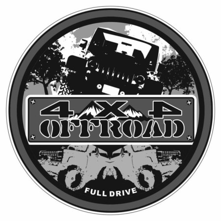 Circle sticker "Off Road 4 x 4", mix, d = 10 cm-5