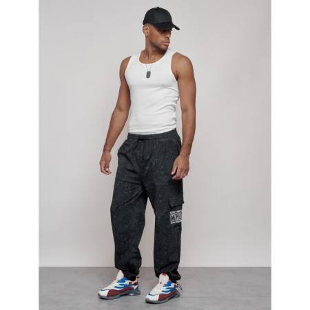 Sports male trousers, size 48, dark green color-1