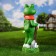 Garden figure "Frog in a scarf with a shovel" 48cm