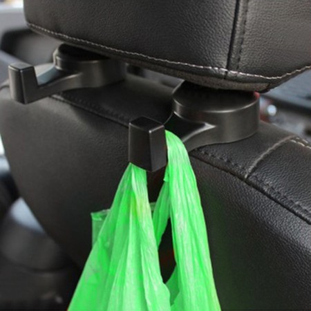 Boar-crunch on the headrest, set 2 pcs, black