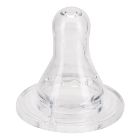 Large silicone nipples with an average stream, from 6 months, set 2 pcs.