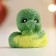 New Year. Symbol 2025. Figure soap "snake milah" gradient Green