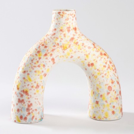 Vase for flowers ceramic "Scandinavia", 25 × 23 cm, neck D = 4.6 cm, white color