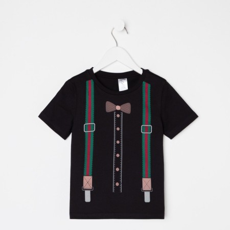 T-shirt Children's KAFTAN "Puppies with a butterfly" R.28 (86-92), black-3