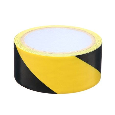 The tape is marking, signal, adhesive, yellow - black, 18 m x 4.5 cm