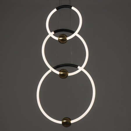 Bayerlux lamp "Rings" LED 120W black-gold 47x8x93 cm-3