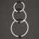 Bayerlux lamp "Rings" LED 120W black-gold 47x8x93 cm