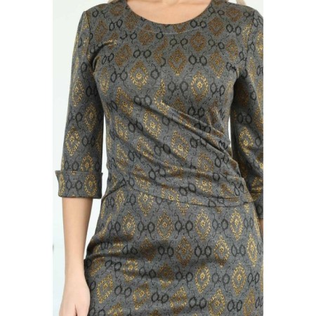 Women's dress, size 46, gray color-6