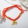 Bracelet-reinforcing “Red thread” Talisman protection, elephant, color gold, d = 6 cm