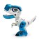 The robot dinosaur "Dinobot" IQ Bot, interactive: reacts to touch, sound, light, metal, on batteries, white